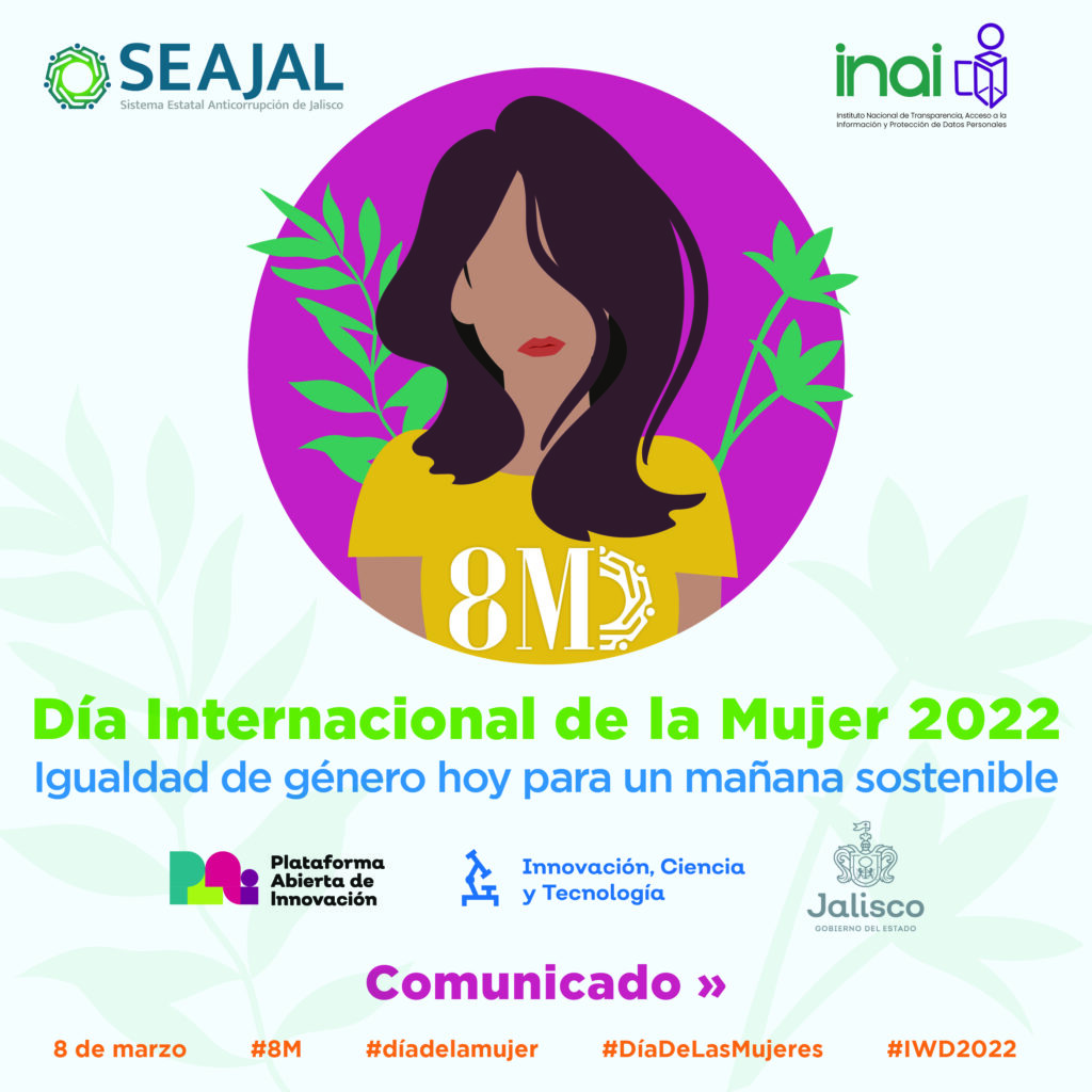 Imagen con texto Día Internacional de la Mujer 2022